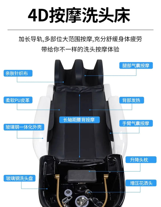 Electric Massage Shampoo Bed Hair Therapy Luxury Beauty Salon Chair Head Spa Washbasin Lavacabezas Beauty
