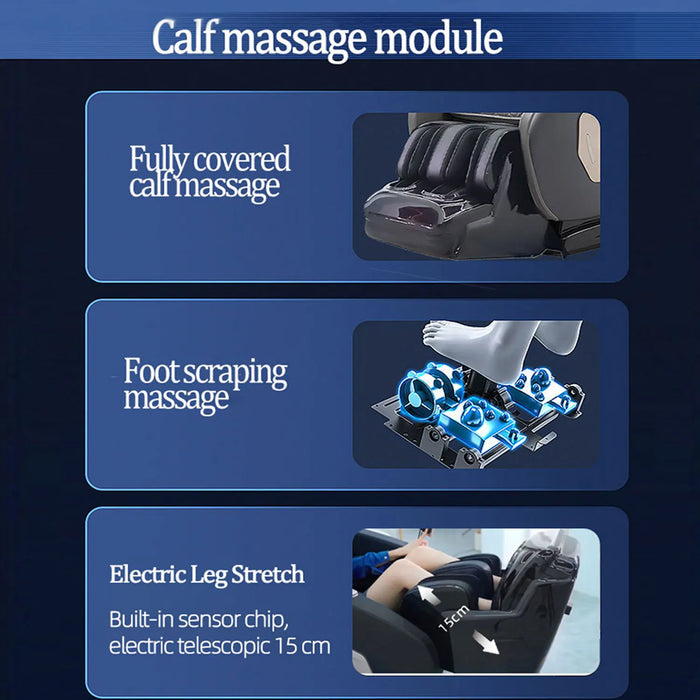 Dual-core 4D SL-Track Zero Gravity Full Body Massager Chairs Home 3D Office Electric Leg Lift Massage Sofa AI Voice Function