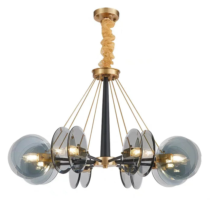Nordic Postmodern LED Glass Chandelier Living Atmospheric Light Luxury Lamps Bedroom Hotel Shop Restaurant Bar Chandelier