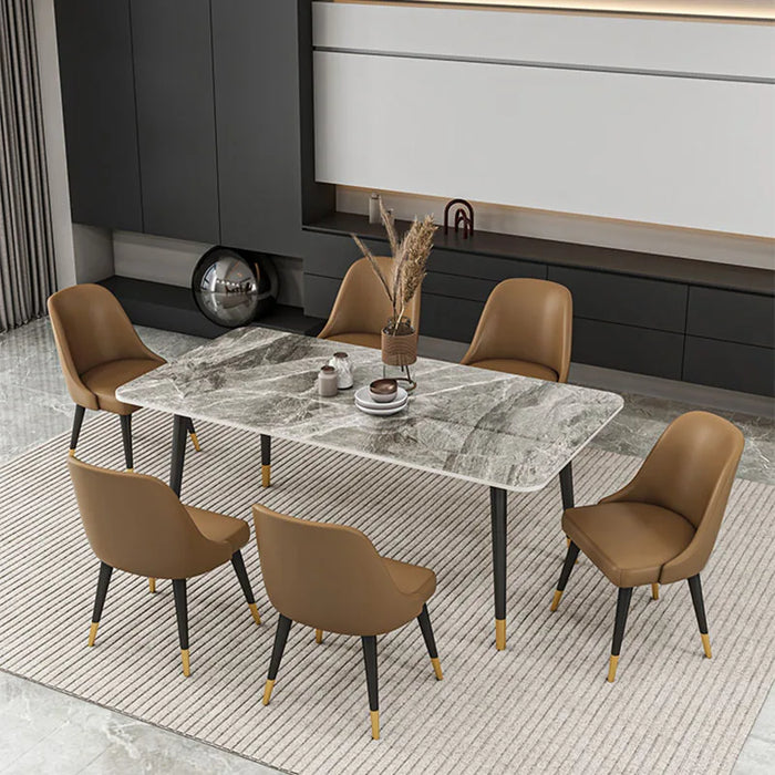 MODERN 6 Chairs Dining Tables Complete Kitchen Luxury Coffee Dining Tables  Free Shipping Esstische Set Furniture WW50DT