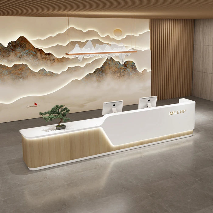 Lecture Executive Reception Desk Wood Office Mobile Spa Cashier Reception Desk Laudry Rezeption Desk Beauty Office Furniture