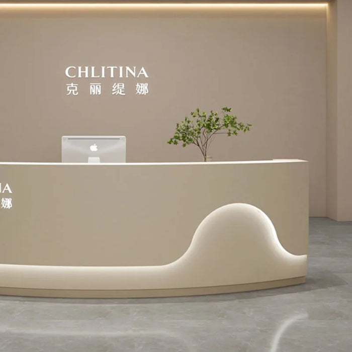 Wooden Reception Desk Office Shop Counter Modern Service Desk Mobile Executive Cashiers Table Basse Pour Salon Wood Furniture