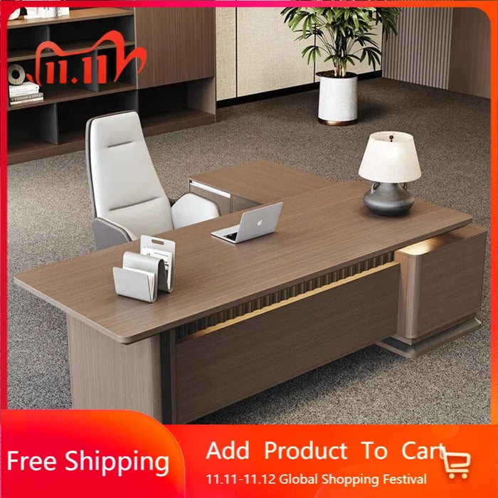 Corner Standing Desk Study Organizers Vanity Reception Office Desk Executive Modern Escritorio Con Cajones Office Furniture