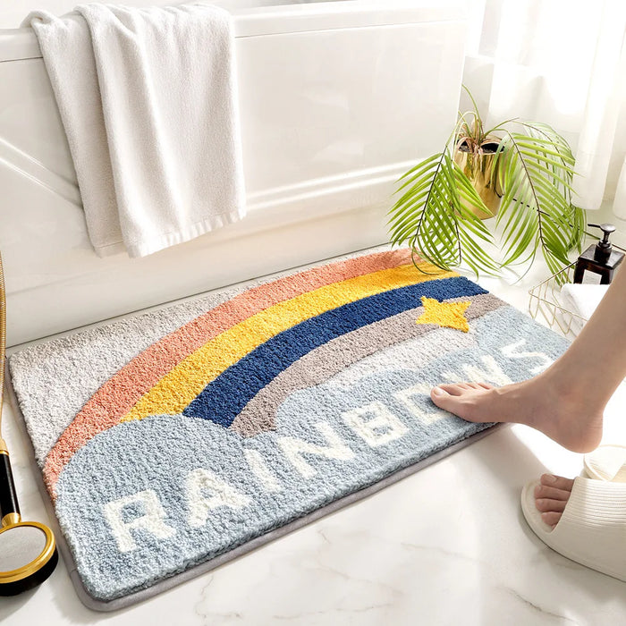 Simple Fresh Bathroom Door Absorbent Carpet