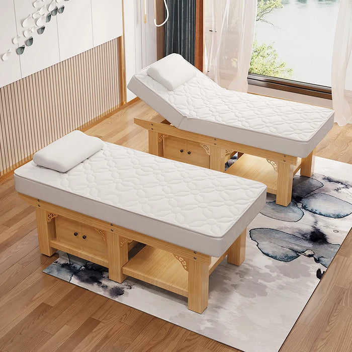 Lash Beauty Tattoo Massage Bed Spa Face Wooden Speciality Sleep Massage Table Ear Cleaning Camilla Masaje Salon Furniture WKMTB