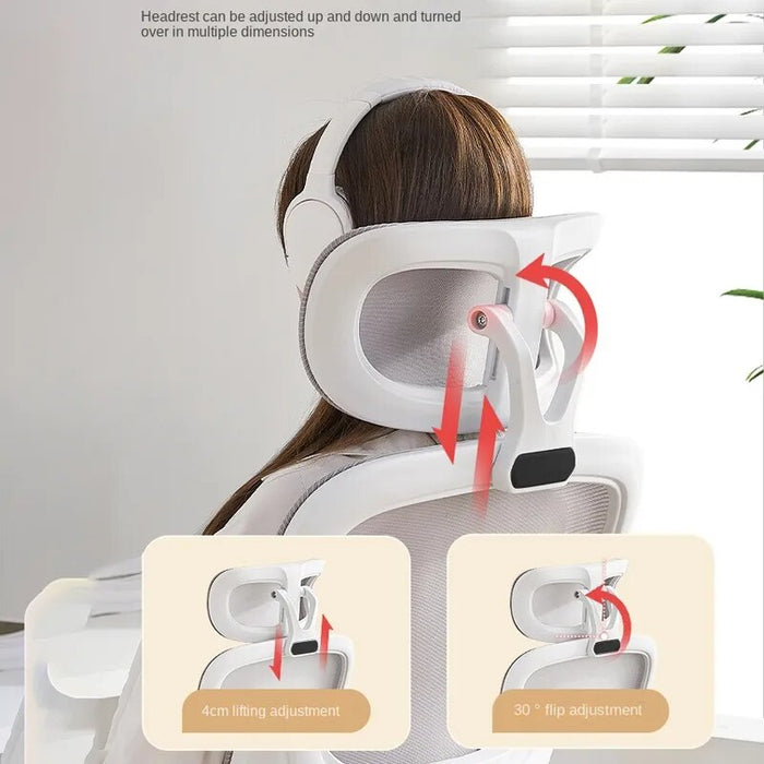 New 3D Lumbar Brace Ergonomic Computer Chair Office Comfort Men's and Women's Tennis Lifting Swivel Armrests Adjustable Headrest