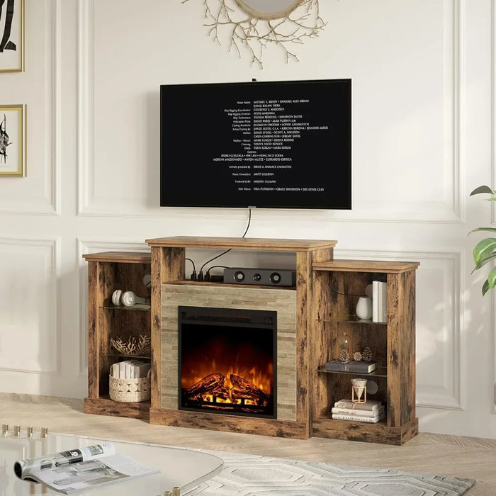 TV Cabinet Modern Living Room Furniture TV Console for TVs up to 65 inches with adjustable glass shelves Free shipping