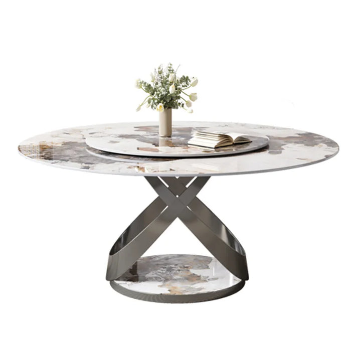 Round Marble Dining Table Dinner Center Dressing Restaurant Dining Table Center Outdoor Juegos De Comedor Kitchen Furniture