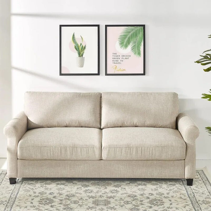 ZINUS Josh Sofa Couch, Easy, Tool-Free Assembly, Beige Living Room Furniture