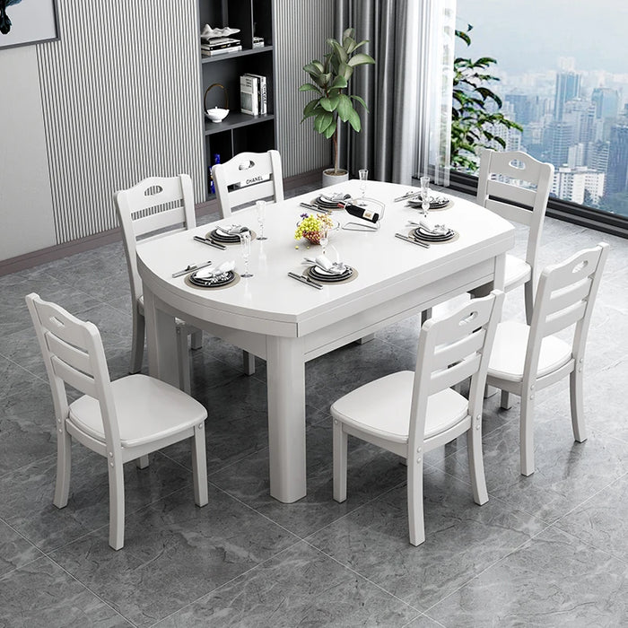 Wooden Round Modern Dining Tables Minimalism Household Rectangle Dining Tables Extendable Mesa Plegable Home Furniture WZ50DT