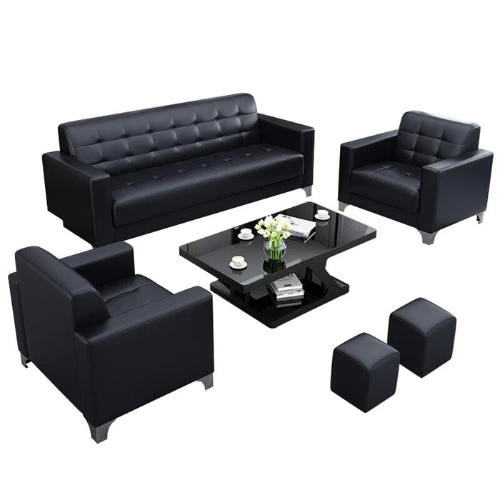 Office sofa, business reception, modern simple reception, single person, three person, office sofa, coffee table combination set