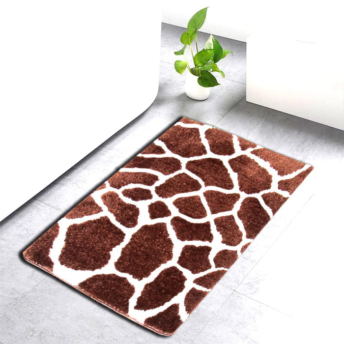 Leopard Zebra Toilet Door Mat Tufted Rug Cute Flocking Carpet Marble Texture Floor Pad Anti Slip Doormat Aesthetic Home
