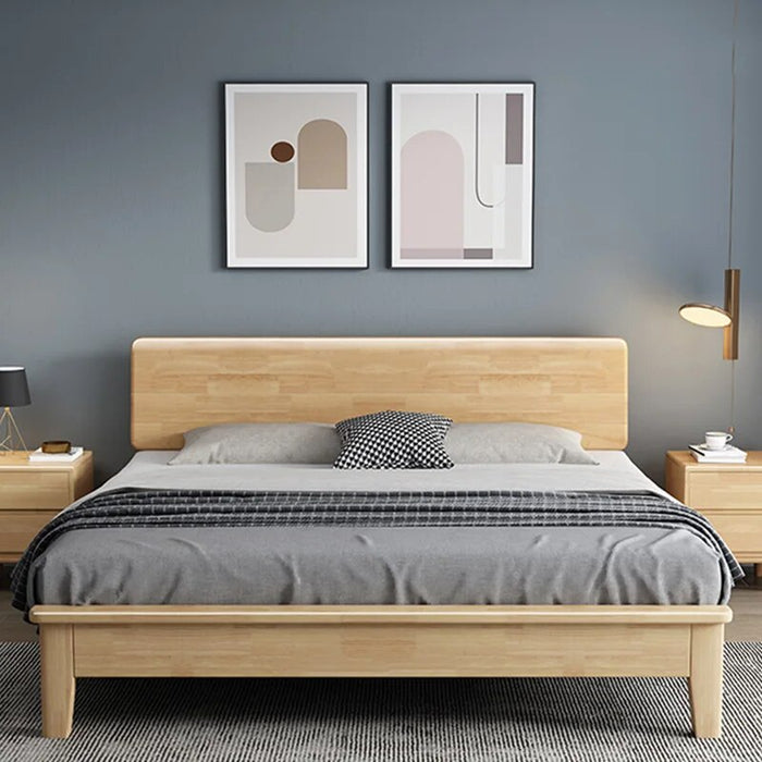 Wood Bedroom Bed Quilts Aesthetic Modern Elastic Frame Double Beds Two Place Size Camas De Dormitorio Garden Furniture Sets