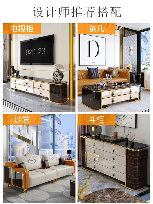 American luxury living room 123 combination sofa