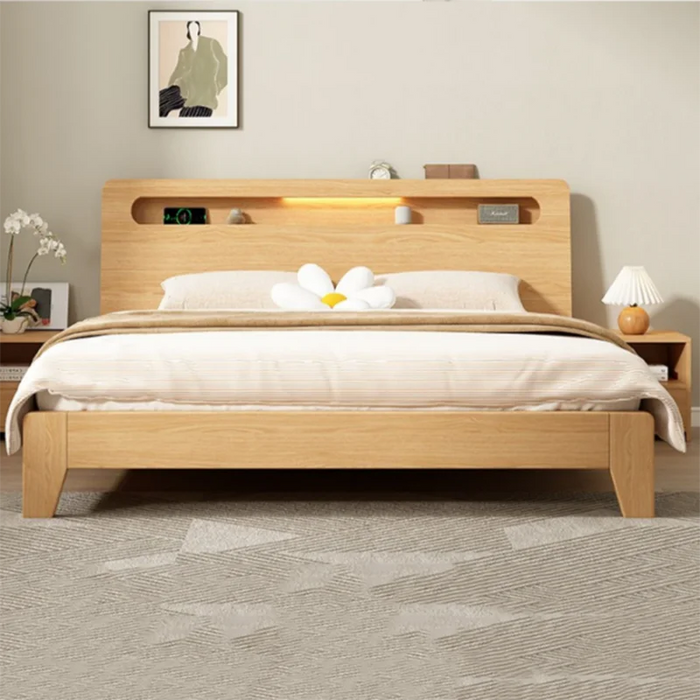 Wood Children Bed King Luxury Modern Multifunctional Nordic Bed Double Storage Adults Camas Dormitorio Furniture Living Room