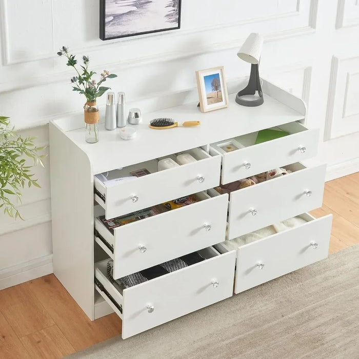 Women's Furniture Makeup Dressing Table Closet Hallway Wood Dresser Toiletries White Chest of Drawers Dresser for Bedroom Vanity