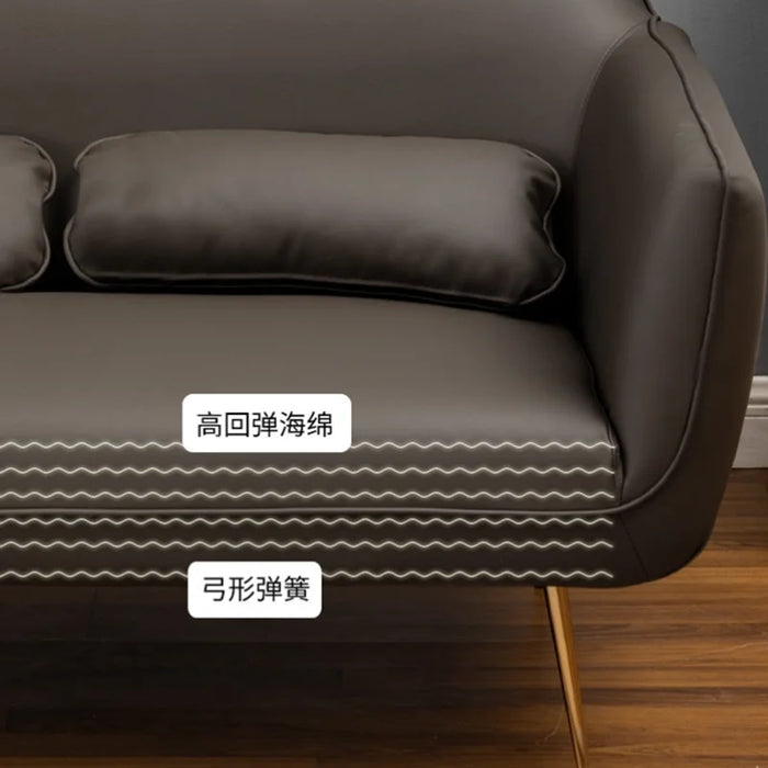 Nordic Luxury Simple Living Room Sofas PU Leather Single Loveseat Modern Sofa Recliner Sofy Do Salonu Home Furniture WK50SF