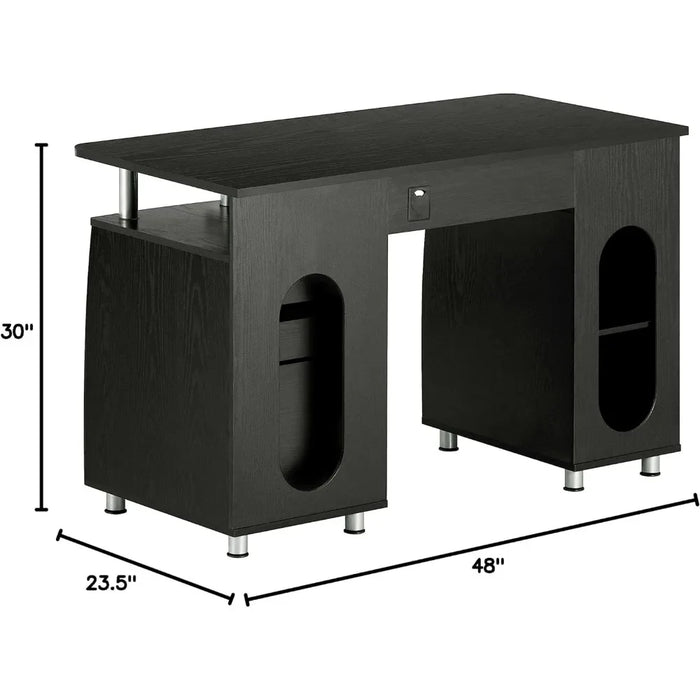 Espresso Writing Desk 47.25" Ergonomic Computer Drawers & File Cabinet for Home Office Storage ONE Size Freight Free Reading