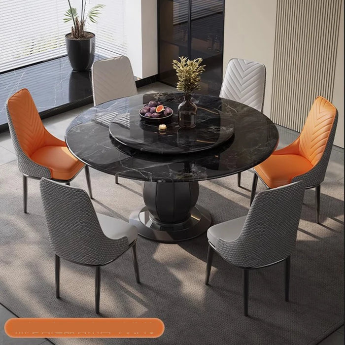 Nordic Living Room Dining Table Mobile Round Mobile Coffee Table Modern Home Marble Mesas De Restaurante Kitchen Furniture