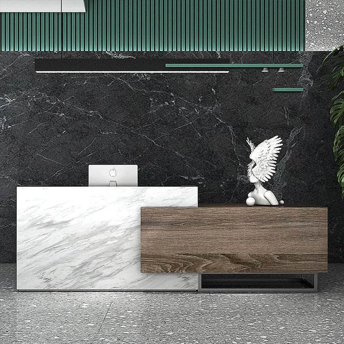 Beauty Salon Reception Desk Mobile Bar Counter Study Church Reception Desk Hospital Front Scrivania Cameretta Office Desk WJ25XP