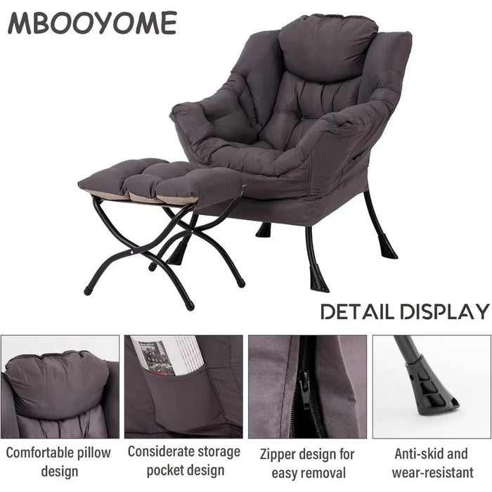 Lazy Chair With Ottoman Recliner Chair Living Room Comfy Armchairs Interior Furniture Home