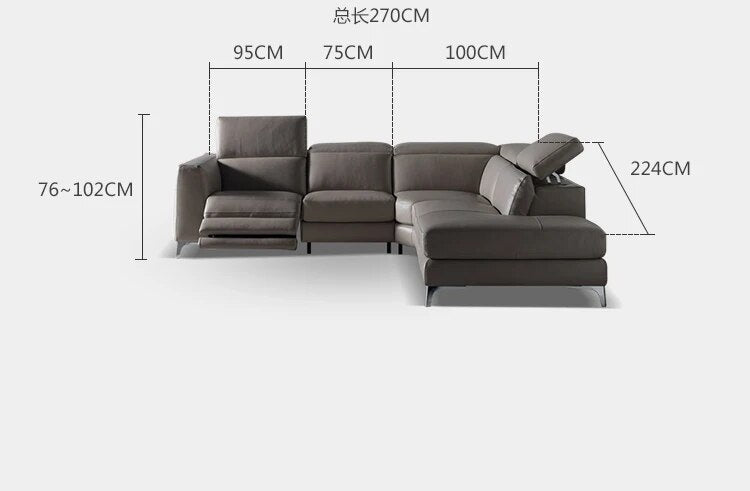 Living Room Sofa set corner sofa recliner electrical couch genuine leather sectional sofas muebles de sala moveis para casa