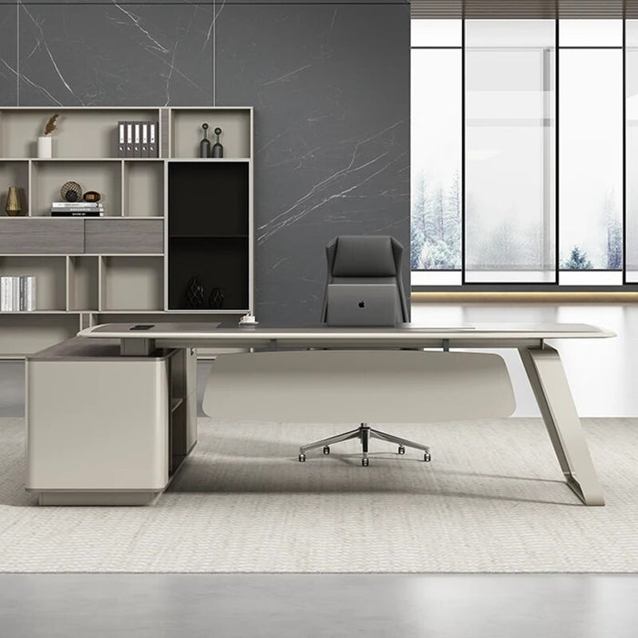 Standing Setup Office Desk Storage Executive Drawers Supplies Computer Desks Luxury Legs Mesa De Computador Modern Furniture