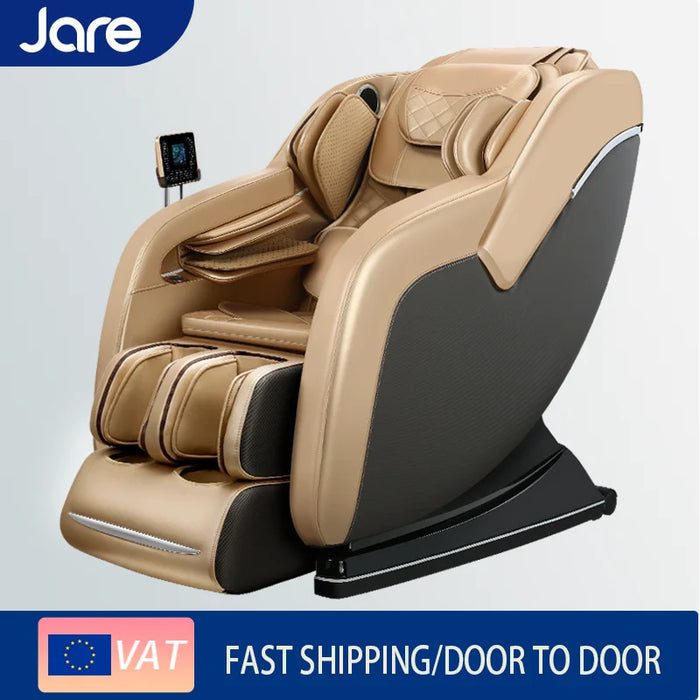 Jare R7 Luxury Zero-Gravity Intelligent Full-body Electric Massage Chair Bluetooth music Headrest U-shaped Pillow + LCD Touch