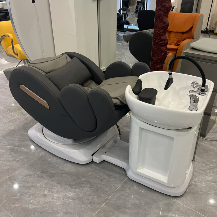 Smart high-end massage flush bed Multi-functional rotating shampoo bed Beauty shop hair salon electric hair chair