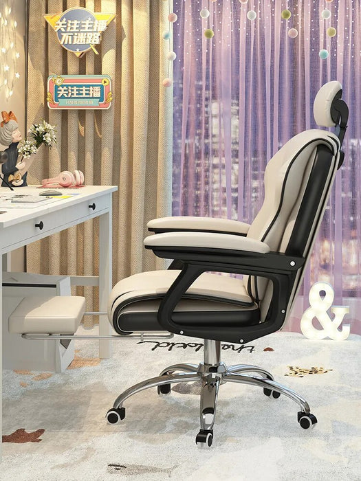 Aoliviya Official New Computer Chair Home Comfortable Sitting Office Seating Girls' Dormitory Backrest Chair Anchor Lifting