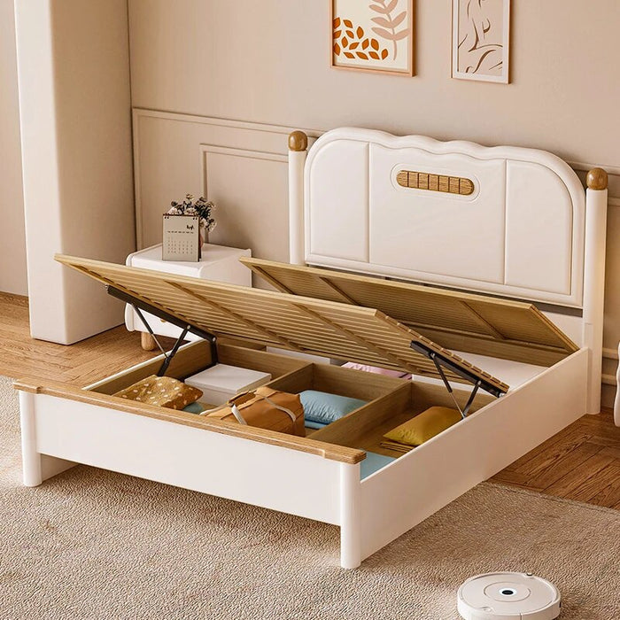 Princess Twin Bed Frame Floor Girls Baby Bedside Crib Queen Size Bed Wooden Toddler Lit Pour Fille Kids Bedroom Furniture