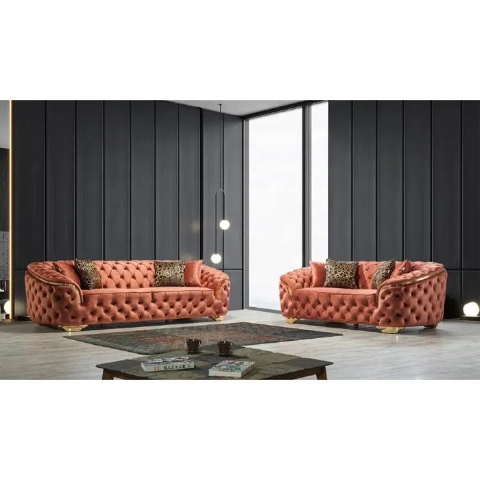 Factory direct sales of the latest design luxury sofa set purple fabric living room sofa for Hotel apartment