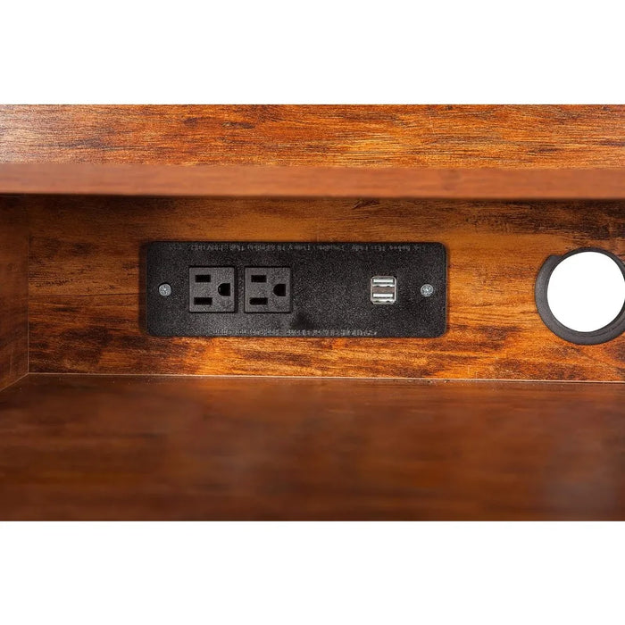 Eleanor Executive Desk Wood Grain, Golden Cherry