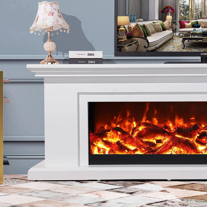New Fireplace TV Table Luxury Table Simulate Flames Modern Living Room Furniture