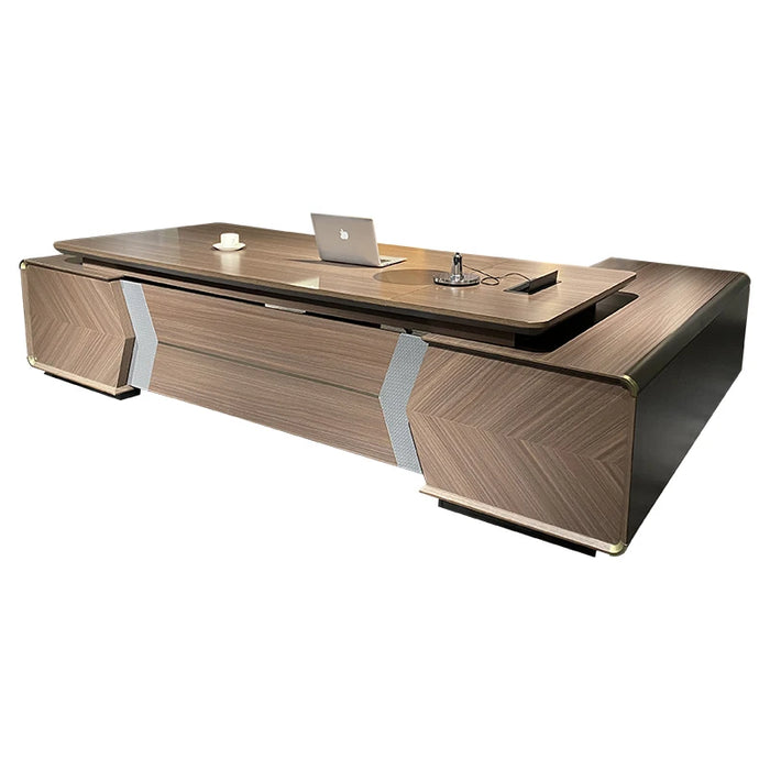 Italian style office desk and chair combination high-end simple modern large shift desk