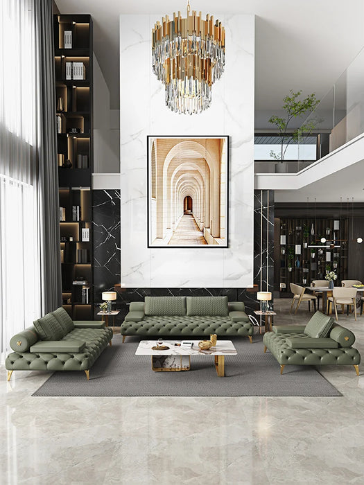 Italienische licht luxus minimalistischen matt leder sofa gerade reihe pull schnalle villa wohnzimmer designer angepasst leder s