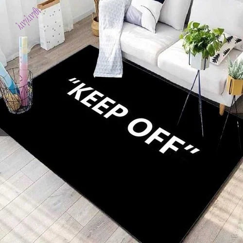 KEEP OFF Printed Floor Mat Furnishings Cashmere Living Room Area Rugs Bedroom Bedside Bay Window Carpet Halloween Christmas Gift