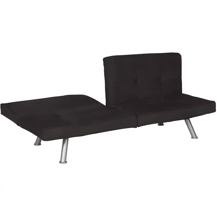 Convertible Futon, Black  Minimalist Sofa Living Room Furniture