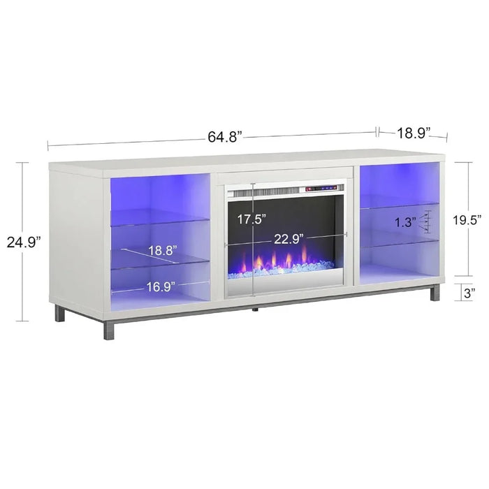 Modern Living Room Tv Cabinet Luxury 70 Inches Free Shipping Fireplace TV Stand Furniture Home