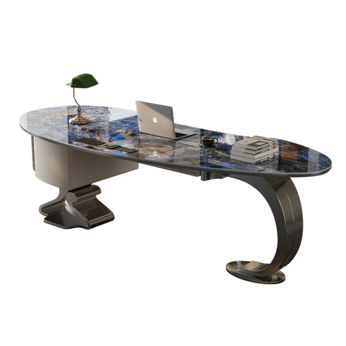 Desktop Meeting Office Desks Computer Storage Executive Workstation Modern Luxury Scrivania Con Cassetti Office Furniture
