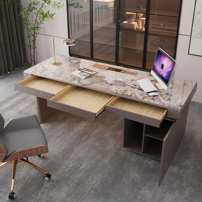 President Boss Desk Table Modern Aesthetic Drawers Hole Cover Desk Table Men Aesthetic Escritorios De Oficina Library Furniture