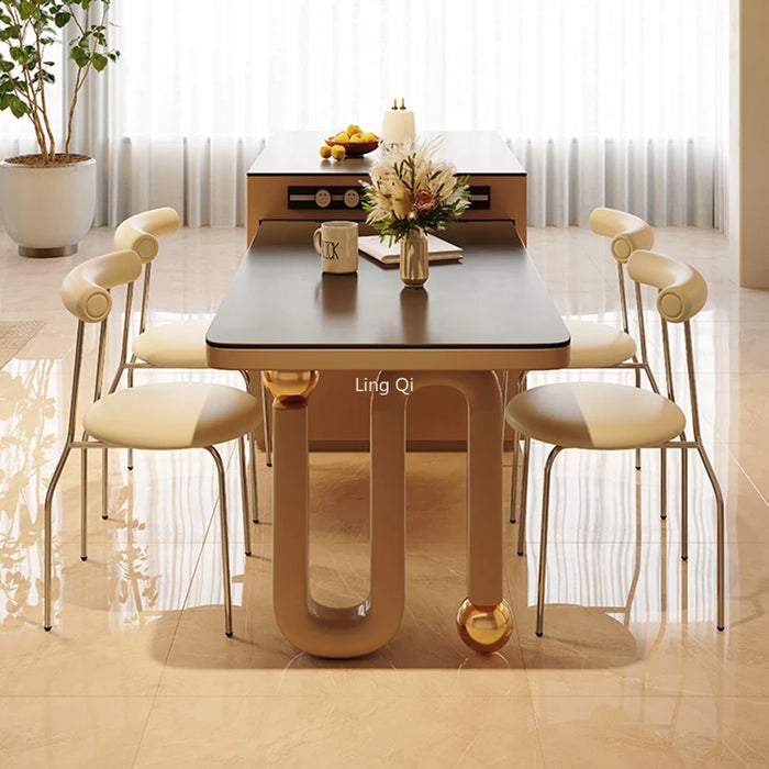 Modern Nordic Dining Table Free Shipping Small Apartmen White Storage Lslands Transparent Rack Mesas De Jantar Kitchen Furniture