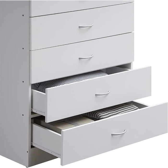 31.5 Inch Wide Chest of Drawers Kitchen Cabinet Storage Shelf 7 Drawer Wood Dresser for Bedroom Living Room Furniture