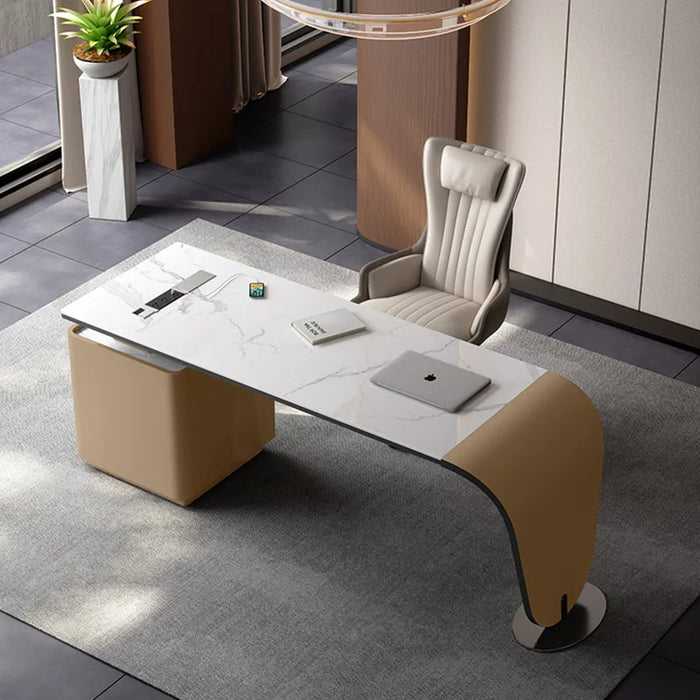 White Corner Office Desk Mid Century Writing Executive Floor Computer Desks Luxury Corner Mesa De Computador Theater Furniture