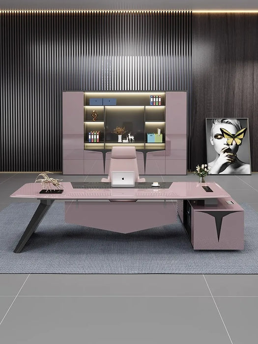 Light luxury creative desk, simple and modern, president's office, executive desk, table and chair