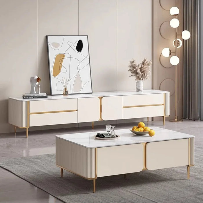 White Tv Stand Display Cabinet Unit Modern Consoles Table Television Monitor Coffee Muebles Para Casa Living Room Furniture