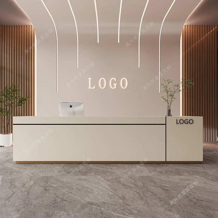 Clinic White Reception Desk Clinic Parental Advisory Checkout Counter Shop Cash Desk Luxury Information Mostrador Bar Furniture