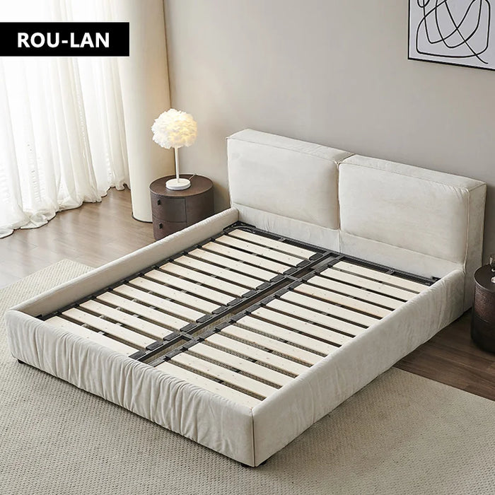 Modern Minimalist Soft Bed Leather Bed High-end Modern Leather Master Bedroom Light Luxury Double Bed