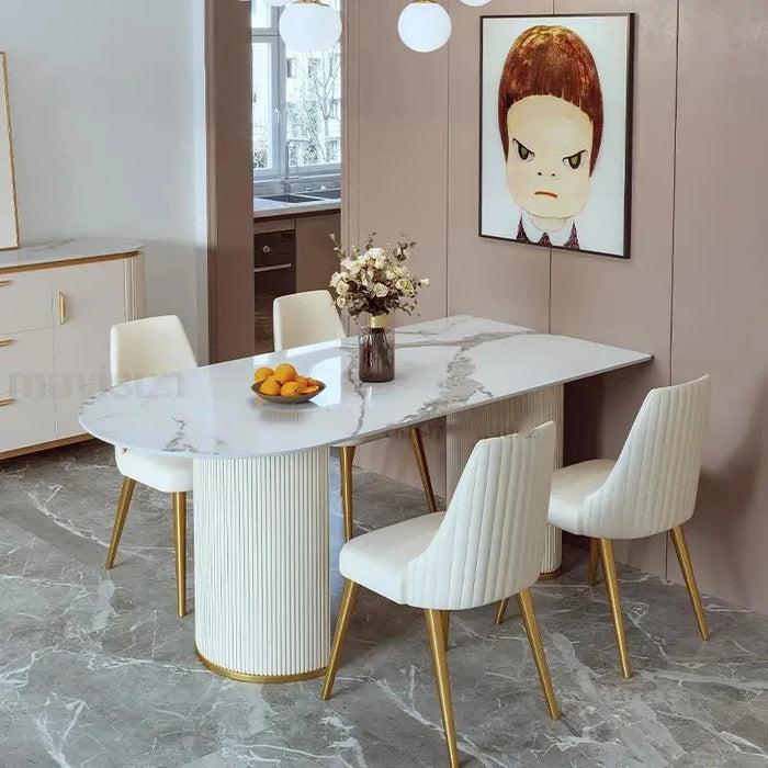 Luxury Italian Dining Table Kitchen Console Center Dinner Table End Restaurant Office Muebles De Cocina Garden Furniture Sets GM