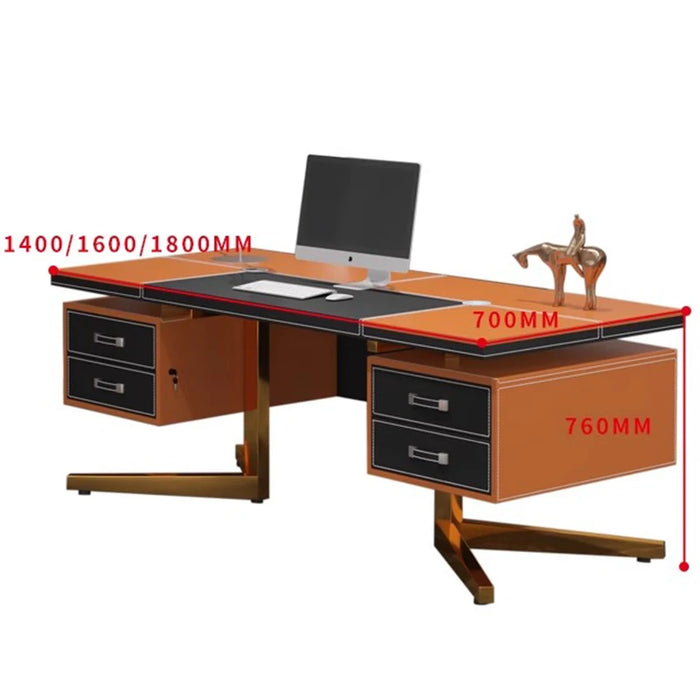 Luxury Computer Modern Desk Workstation Drawers Counter Executive Desk Storage Console Escritorios De Oficina Office Furniture